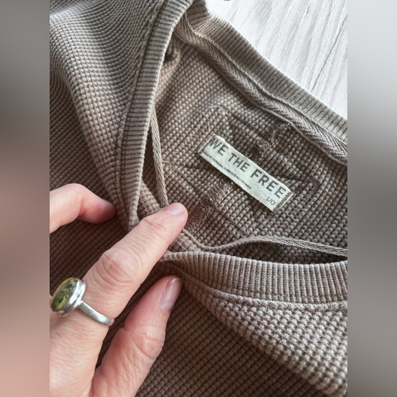 Free People Lapis Cuff Thermal Top Size Large - Picture 5 of 5